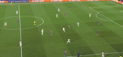 第51分钟，拉菲尼亚不停球助攻，费尔明单刀破门，巴萨4-2！